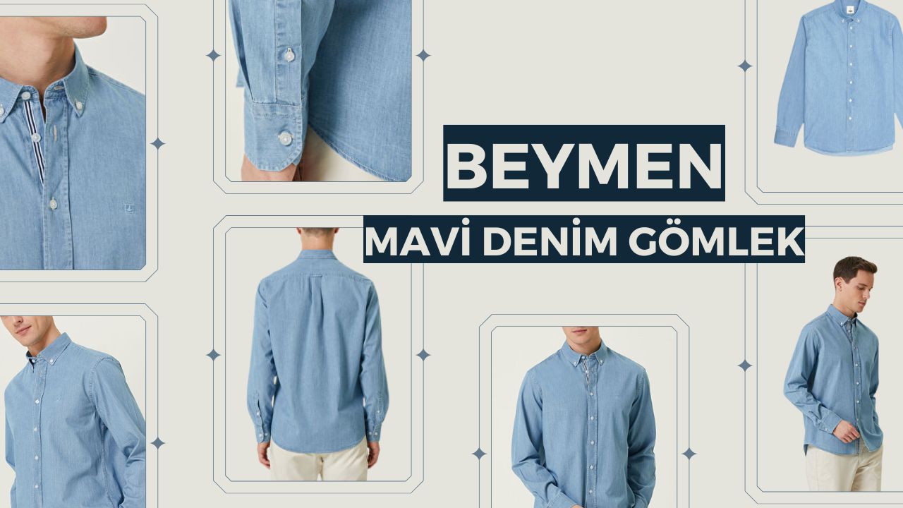 Beymen Club Mavi Denim Gömlek Kombin Kapak Resmi