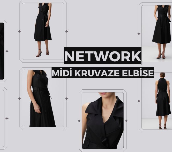Siyah Midi Kruvaze Elbise kombin önerileri kapak resmi.
